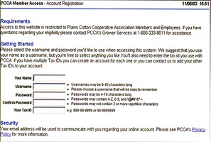 Member Access Screenshot